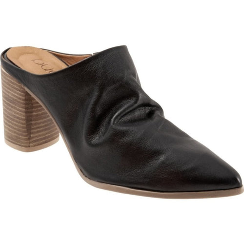 Bueno Jealous Black Leather Mule Women 5.5-6 M