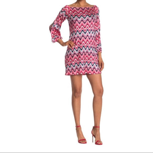 Trina Turk Fresh Dress Wavy Colorful Size 6