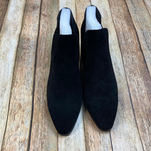 Charles David Black Usual Suede Notched Boots