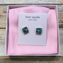 Kate Spade Square Mini Glitter Stud Earrings-NWT