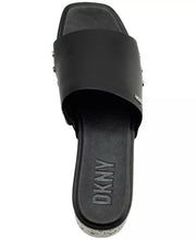 DKNY Alvy Studded Platform Wedge Sl Black M NWT 8