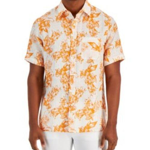 Club Room Floral Weave Linen Shirt NWT XXL