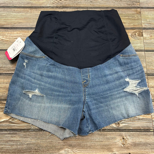 Isabel Maternity Distressed Cut Off Jean Shorts Size 10