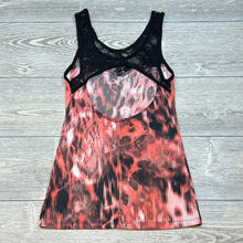 VTG Chico's Runes Tank Top Black Lace Trim Women's Small EUC