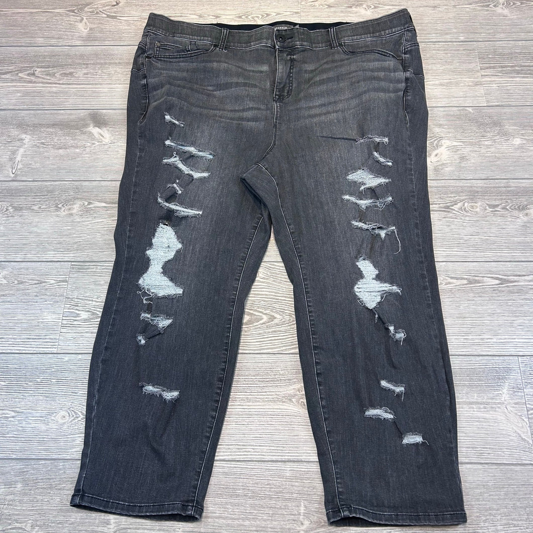 Torrid Boyfriend Distressed Jeans Gray Size 28 EUC