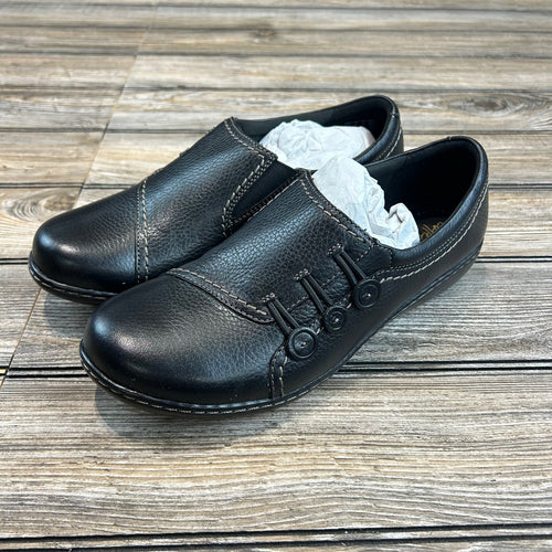 Clarks Ashland Effie Black Slip-On Size 9.5 Wide NEW