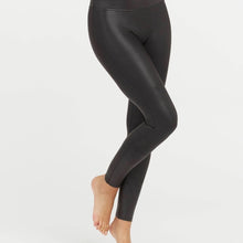 SPANX- Faux Leather Leggings, Black, Petite