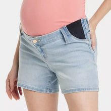 Isabel Maternity Under Belly Maternity Jean Shorts NWT, 8