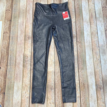 SPANX- Faux Leather Leggings, Black, Petite