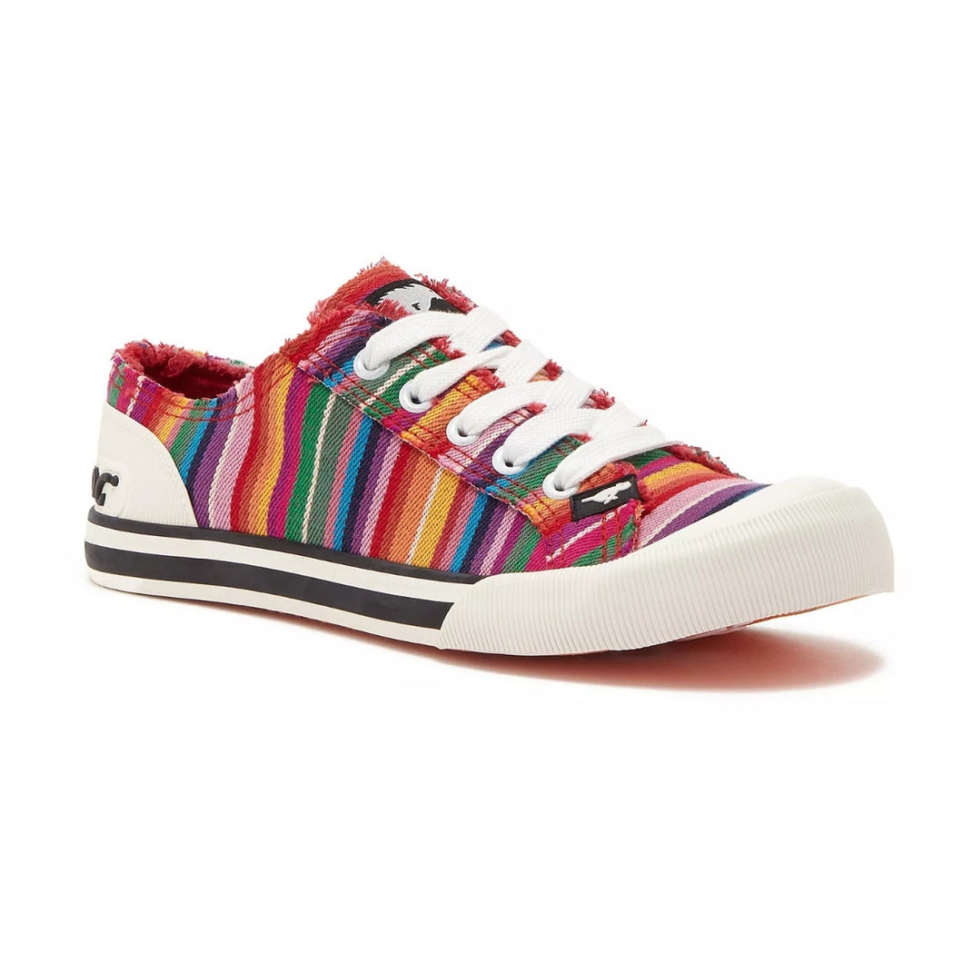 Rocket Dog Jazzin Rainbow Stripe Sneaker Size 6 NWOT