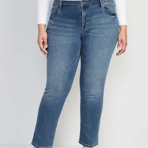 Old Navy Mid-Rise Power Slim Straight Jeans Size 18 NEW