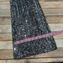 NWT ASTR The Label Selma Silver Black  Metallic Sequin High Waist Wide Leg Pant