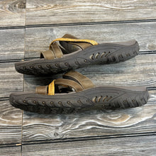 Skechers Reggae Brown Rattan/Wicker Strappy Leather Slip On Sandals Size 11