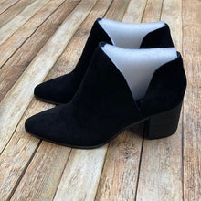 Charles David Black Usual Suede Notched Boots