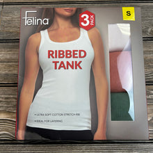 Felina Ladies' Ribbed Tank, 3-pack Small