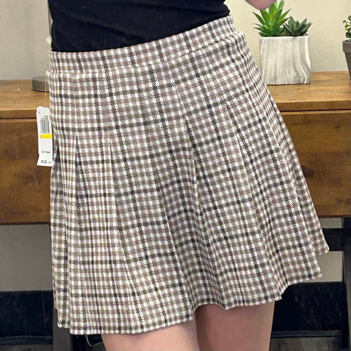 Preppy Pleated Varsity Skirt, NEW Medium