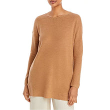 NWT Eileen Fisher Bateau Neck Tunic Merino Wool in Honey | L