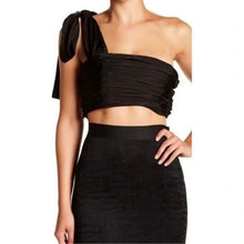 Cinq a Sept Amora One-Shoulder Black Crop Size 0