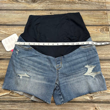 Isabel Maternity Distressed Cut Off Jean Shorts Size 4