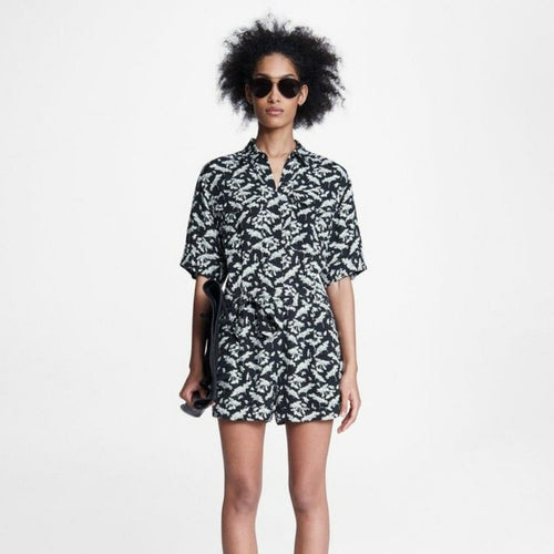 Rag & Bone Women's Black Surplus Floral Viscose Romper Classic Fit Romper