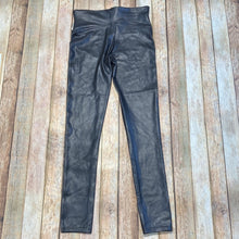 SPANX- Faux Leather Leggings, Black, Petite