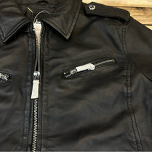 Sam Edelman Single Breasted Black Lamb Leather Moto Jacket Medium